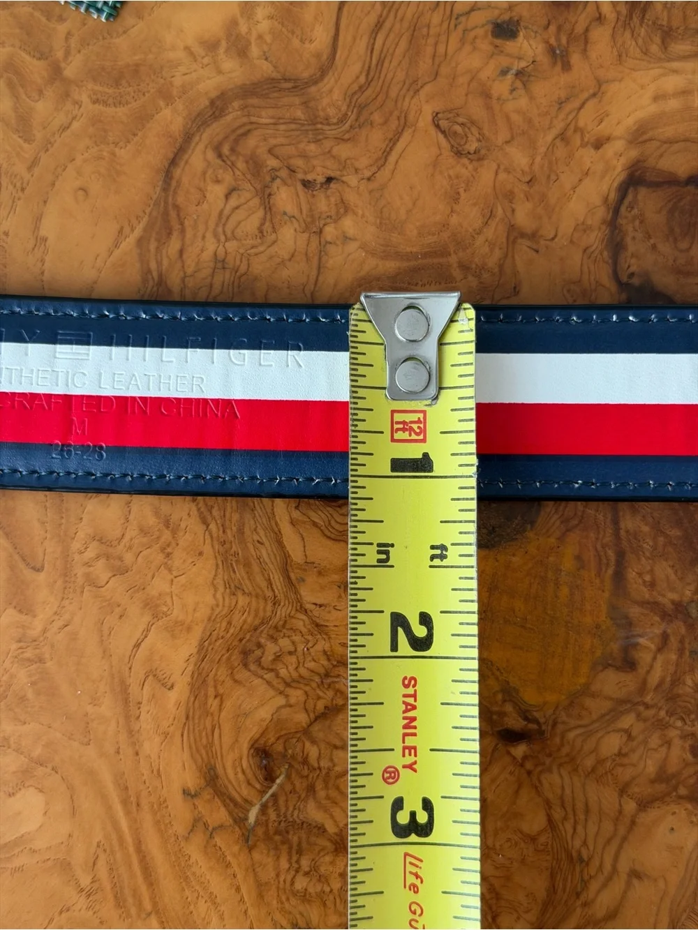 Tommy Hilfiger Flag Belt Boys Size M 26-28 Black
